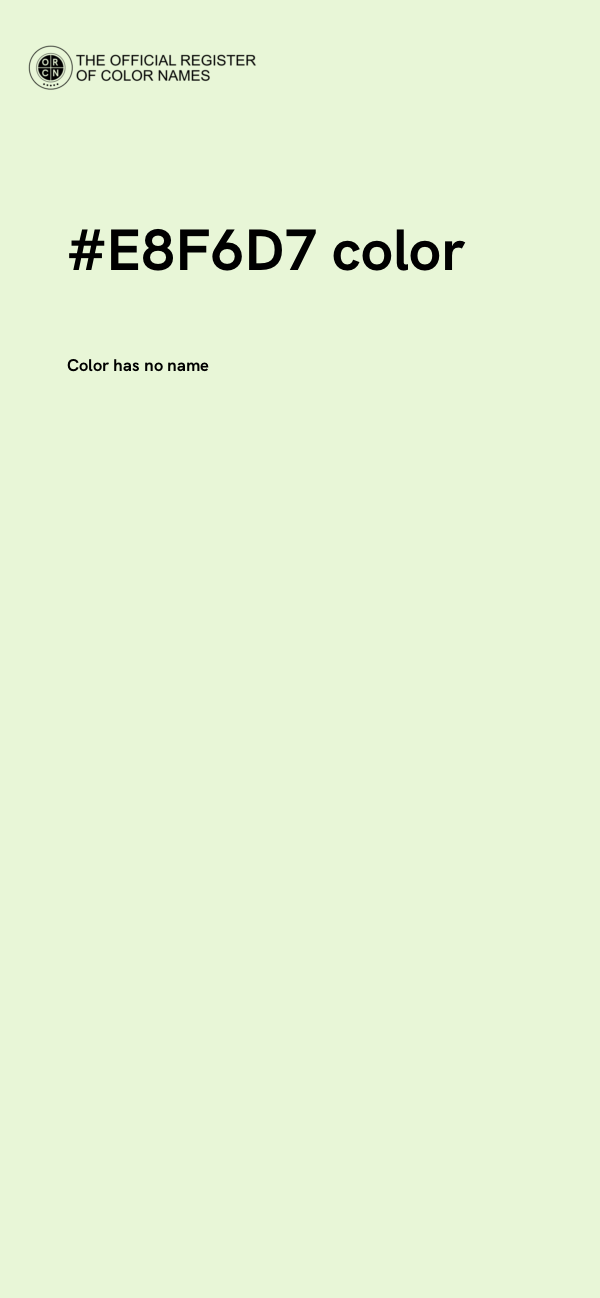 #E8F6D7 color image