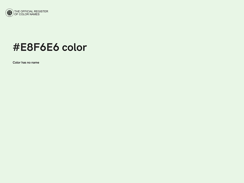 #E8F6E6 color image