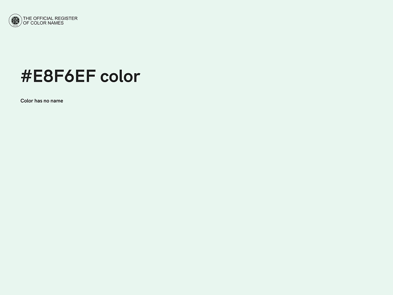 #E8F6EF color image