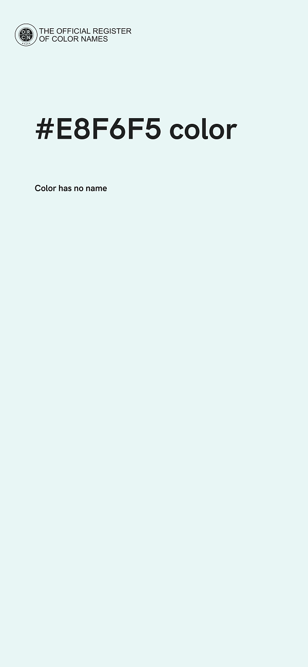 #E8F6F5 color image