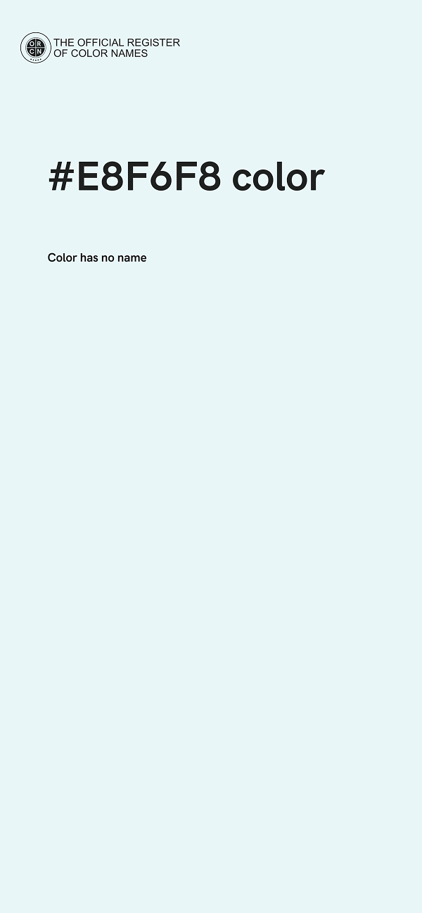 #E8F6F8 color image