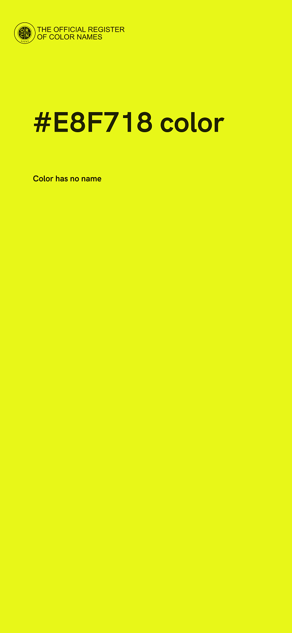 #E8F718 color image