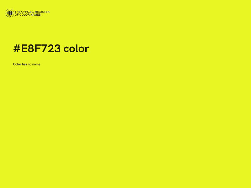 #E8F723 color image