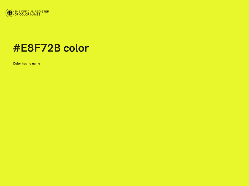 #E8F72B color image