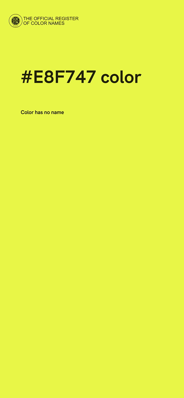#E8F747 color image