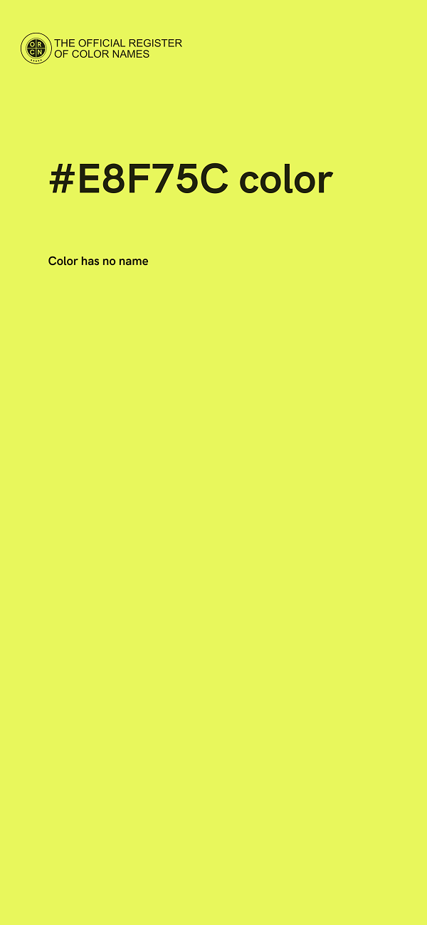#E8F75C color image