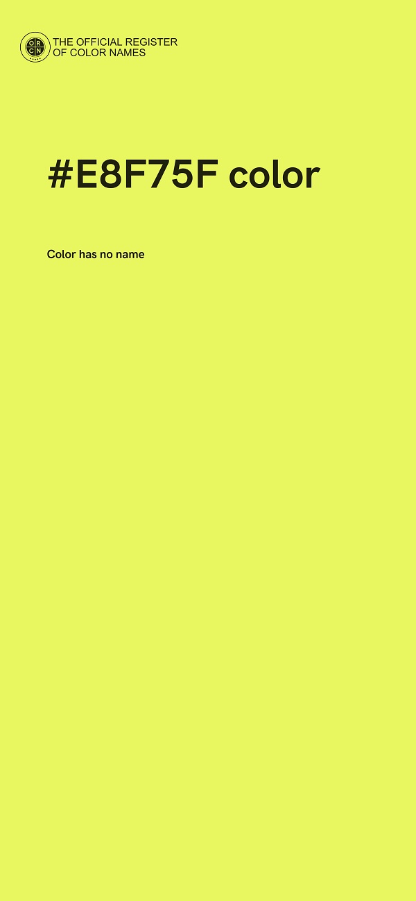 #E8F75F color image