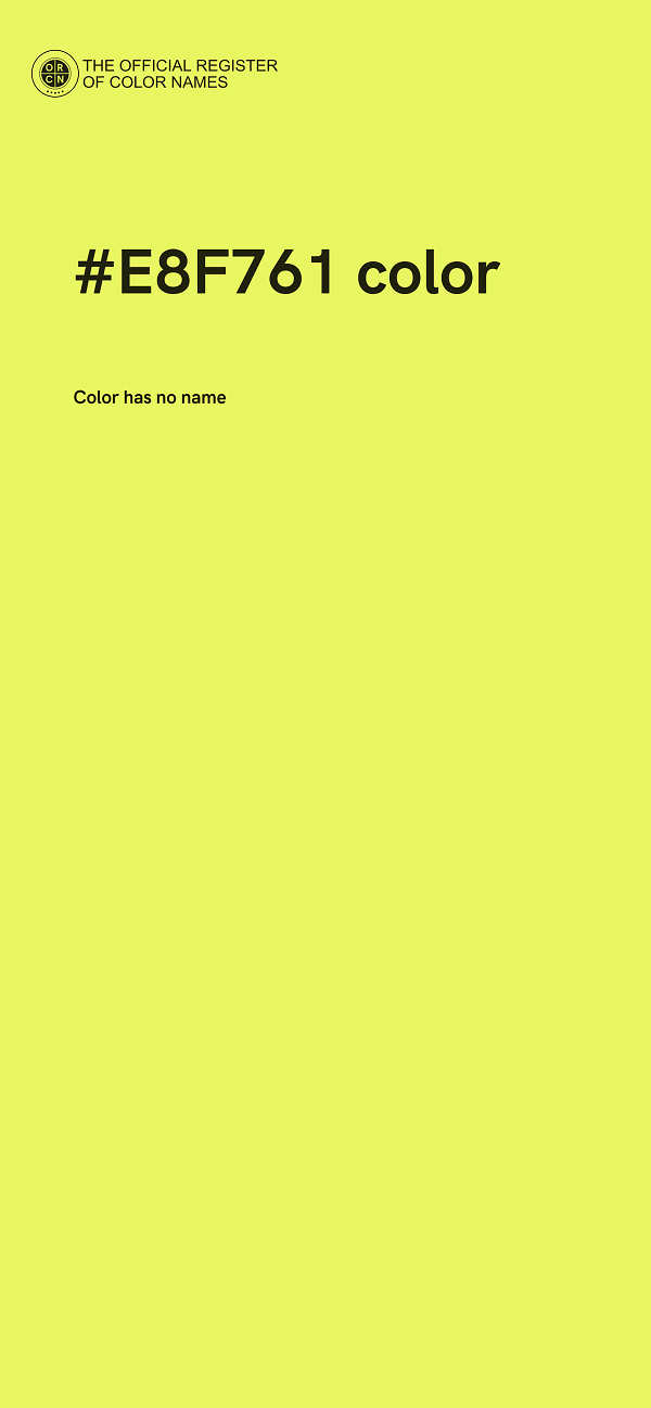 #E8F761 color image
