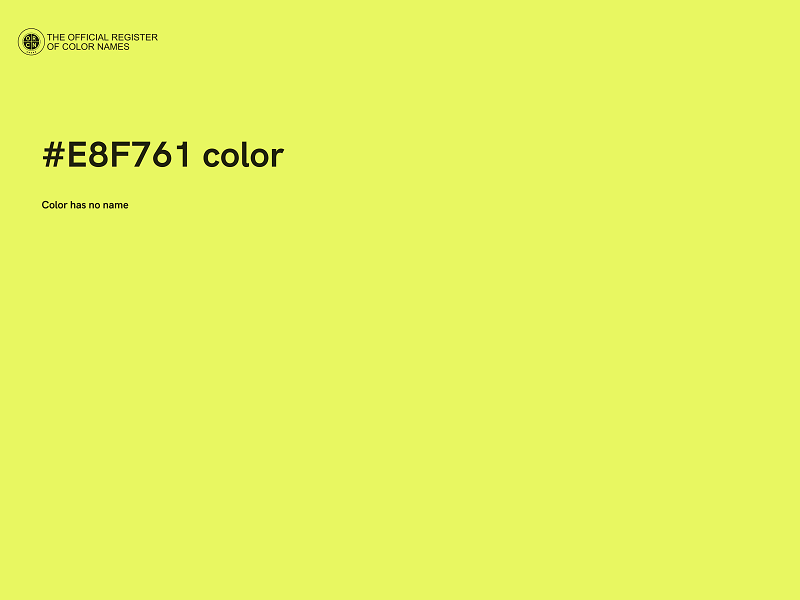 #E8F761 color image