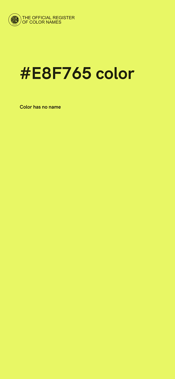 #E8F765 color image
