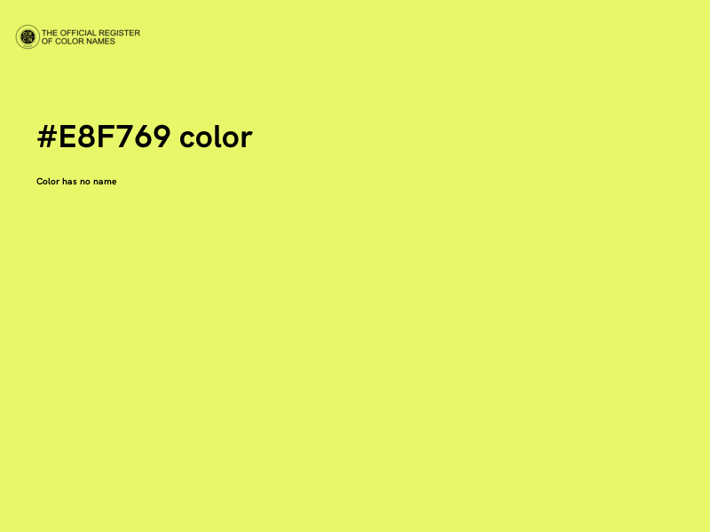 #E8F769 color image