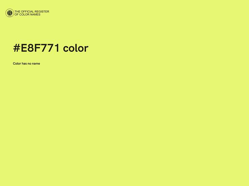 #E8F771 color image