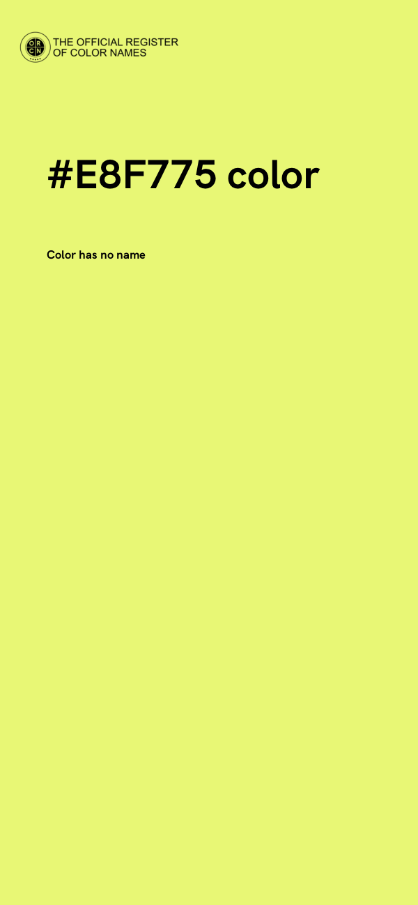 #E8F775 color image
