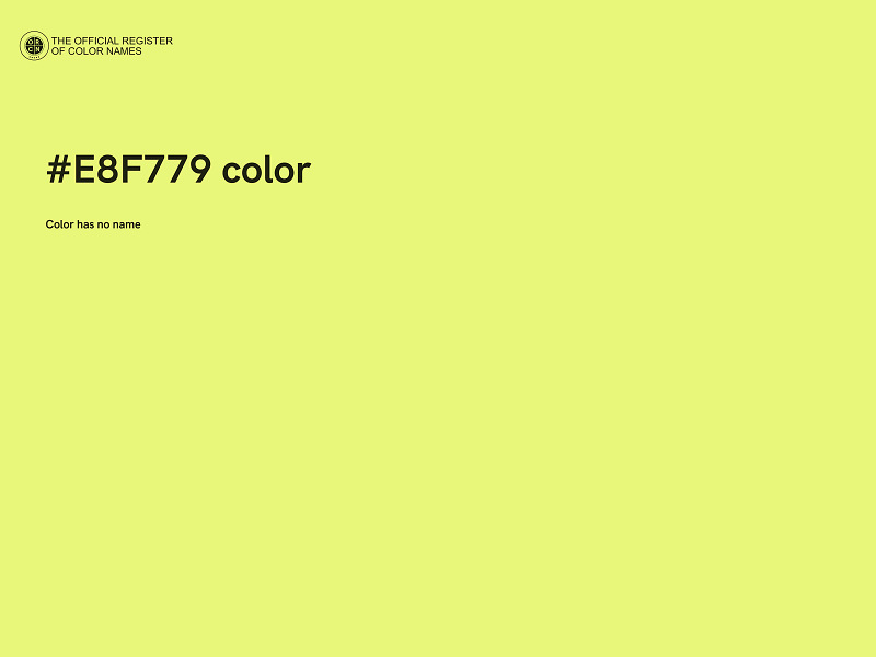 #E8F779 color image