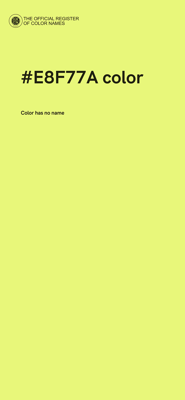 #E8F77A color image