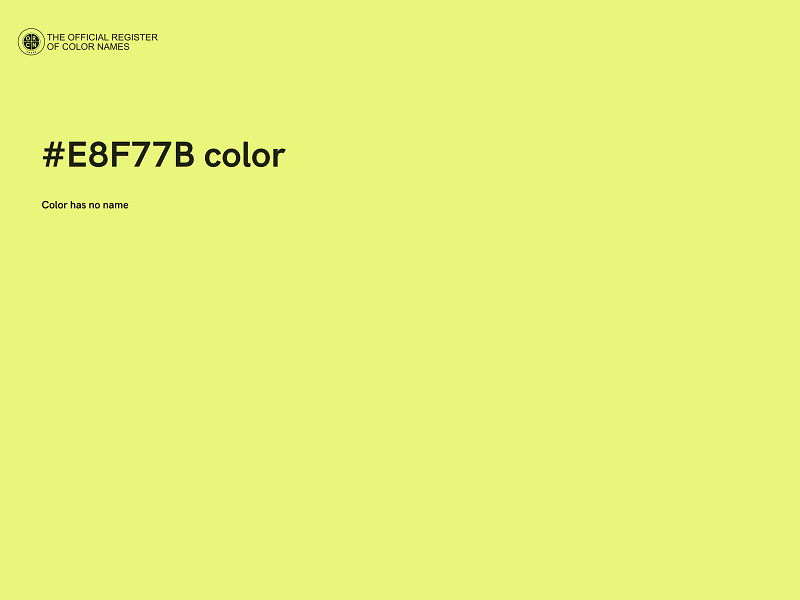 #E8F77B color image