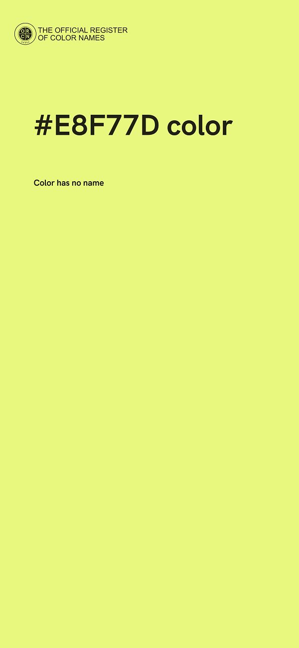 #E8F77D color image