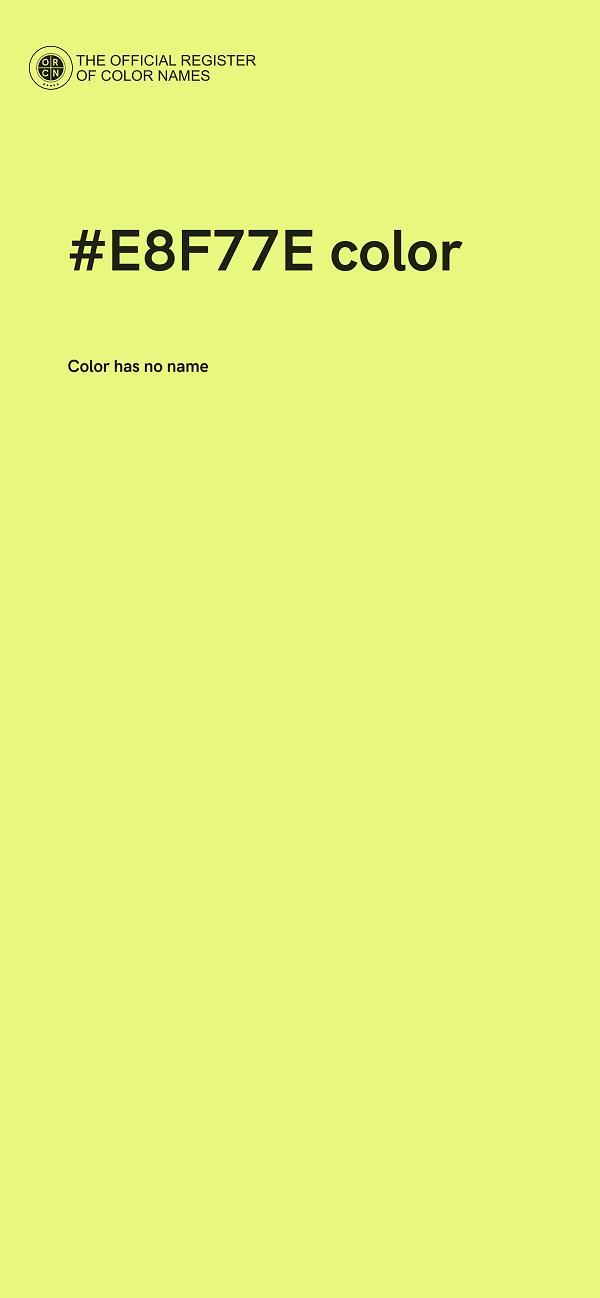 #E8F77E color image