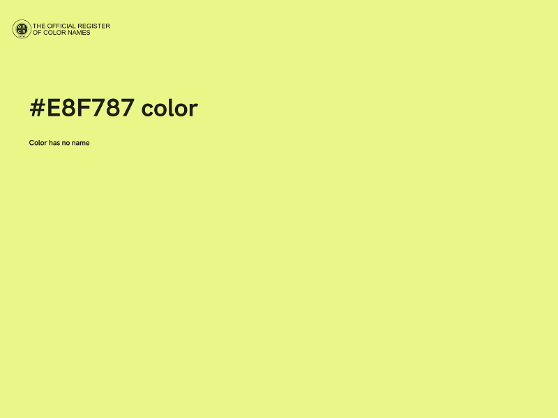 #E8F787 color image