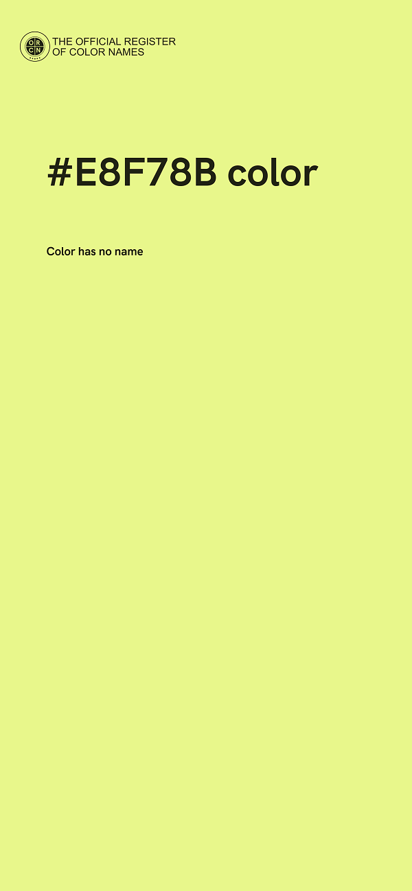 #E8F78B color image
