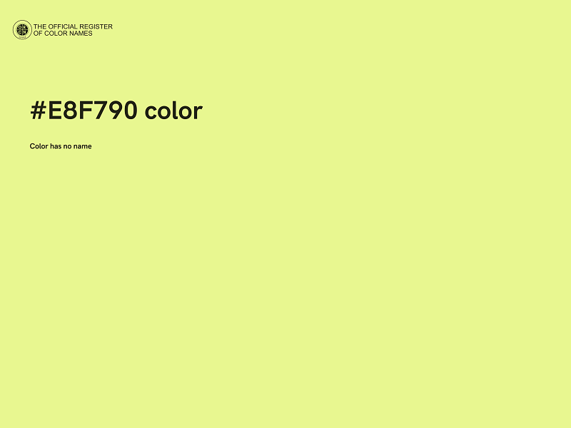 #E8F790 color image