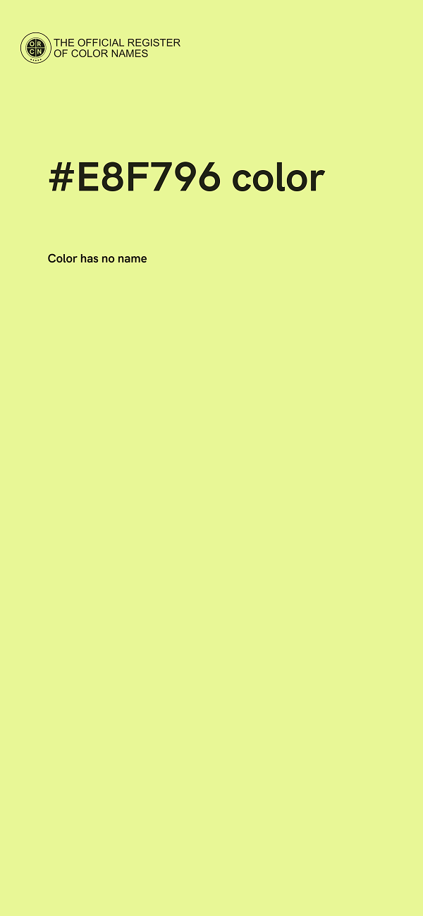 #E8F796 color image