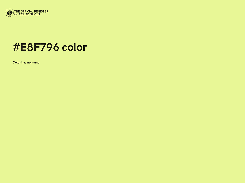 #E8F796 color image