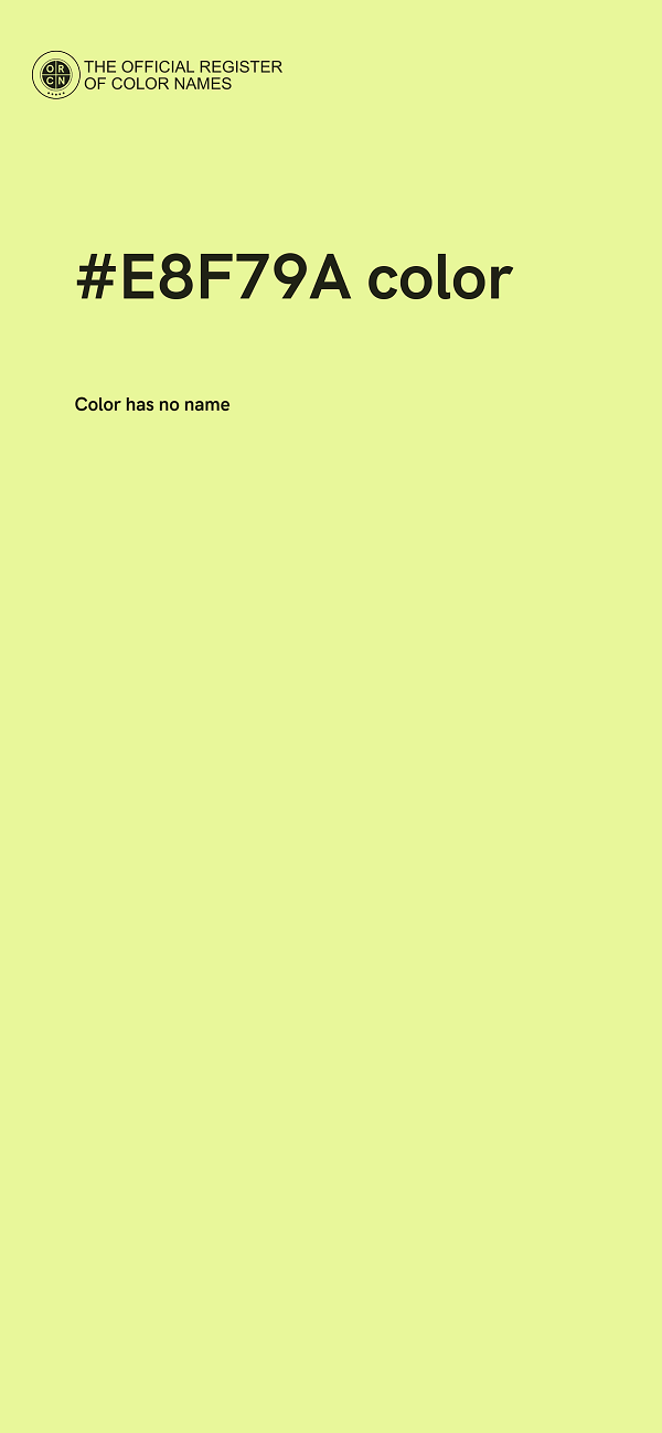 #E8F79A color image