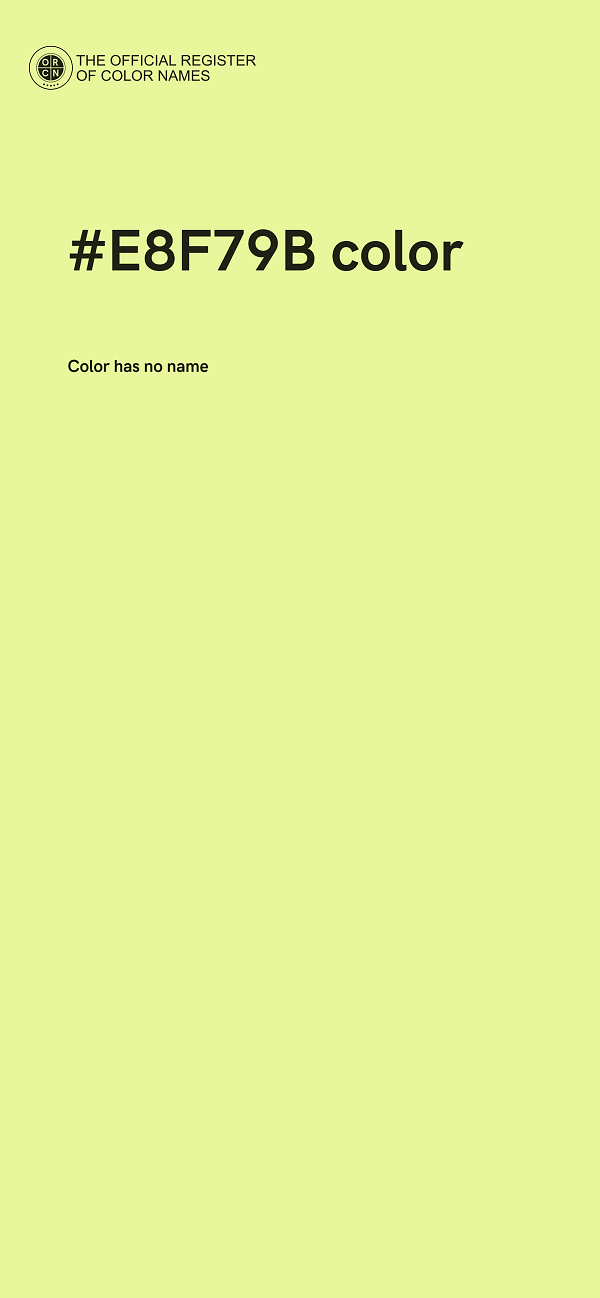 #E8F79B color image
