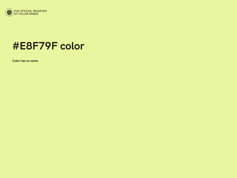 #E8F79F color image