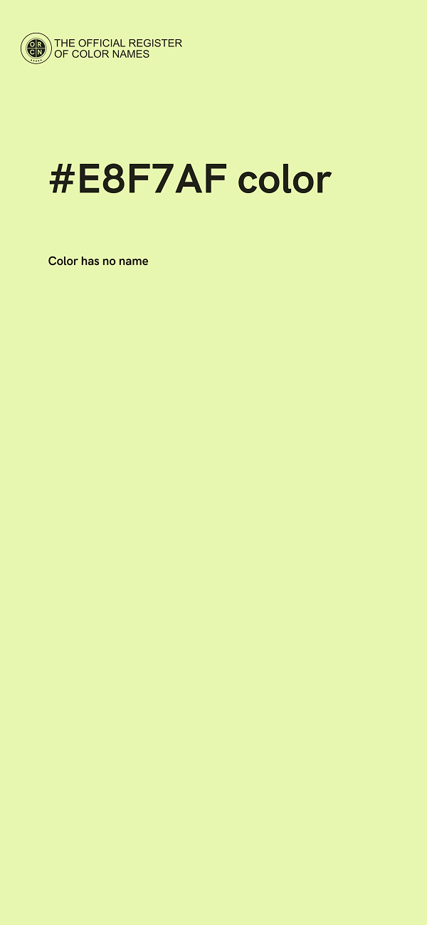 #E8F7AF color image