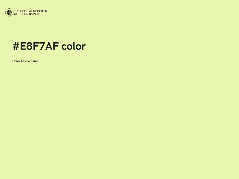 #E8F7AF color image