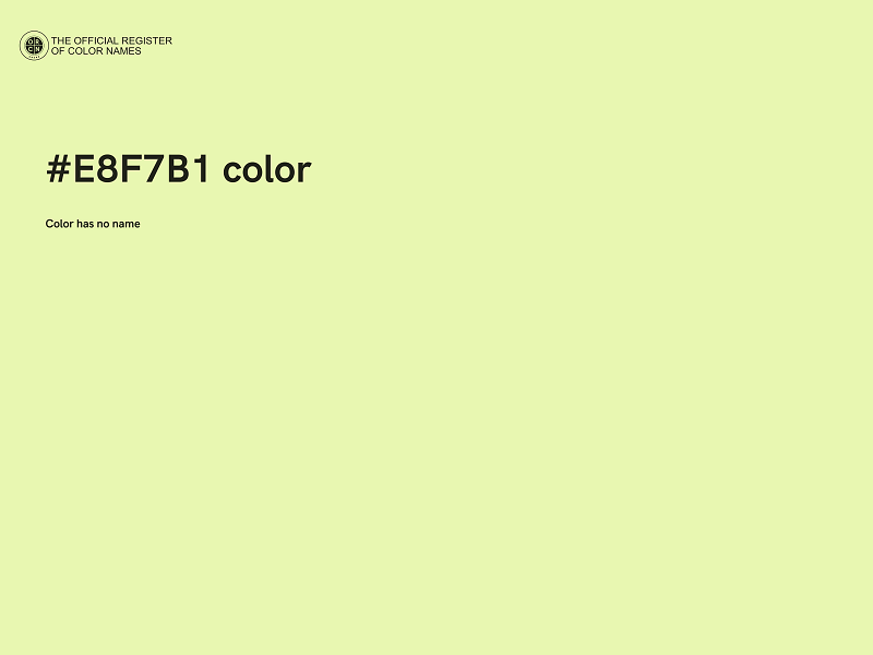 #E8F7B1 color image