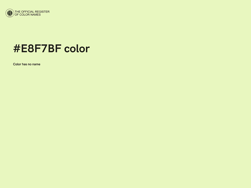 #E8F7BF color image