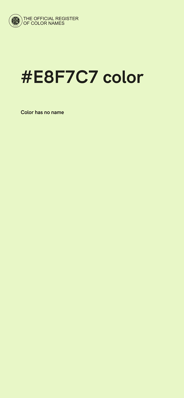 #E8F7C7 color image