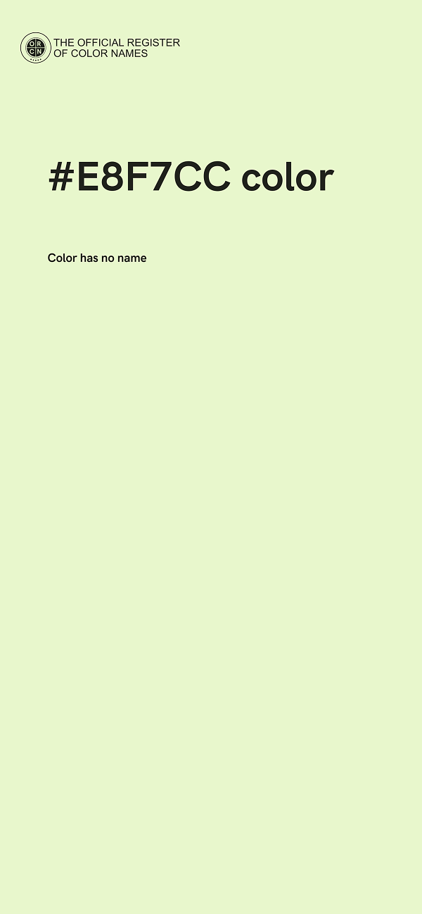 #E8F7CC color image