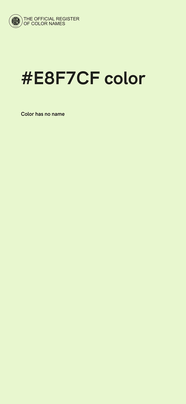#E8F7CF color image