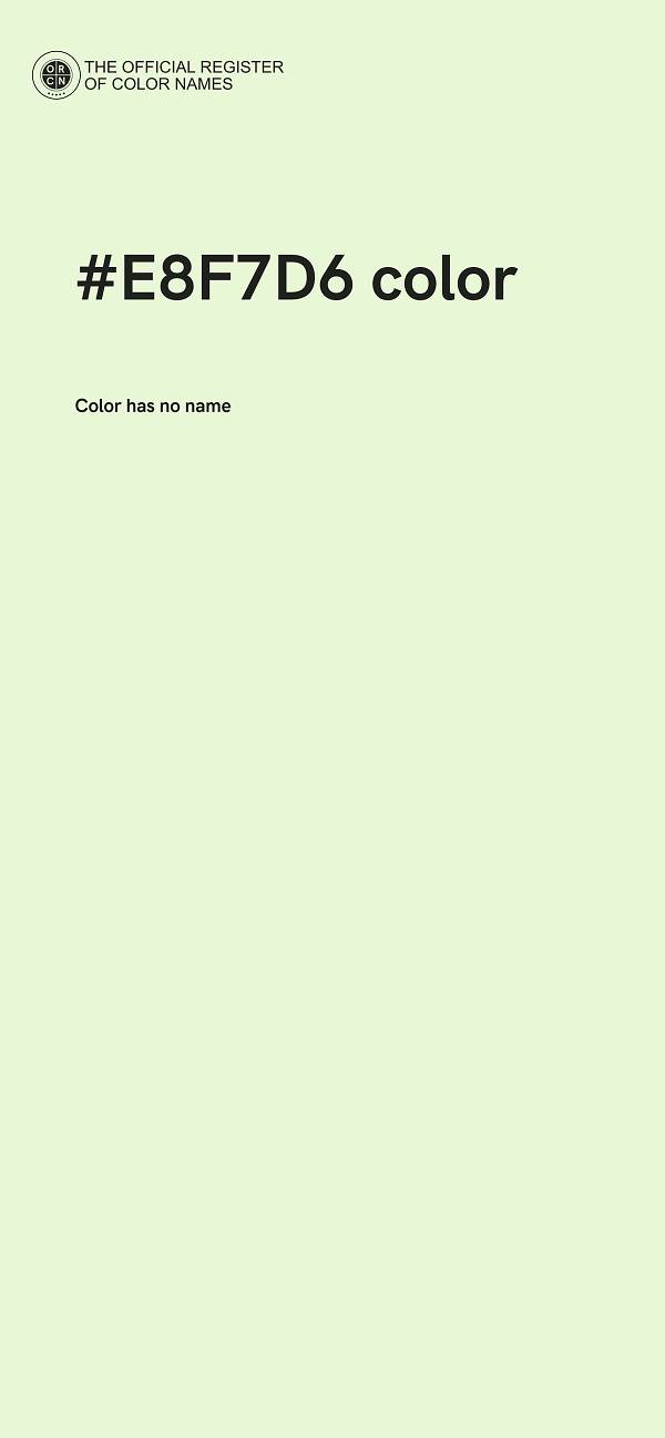 #E8F7D6 color image