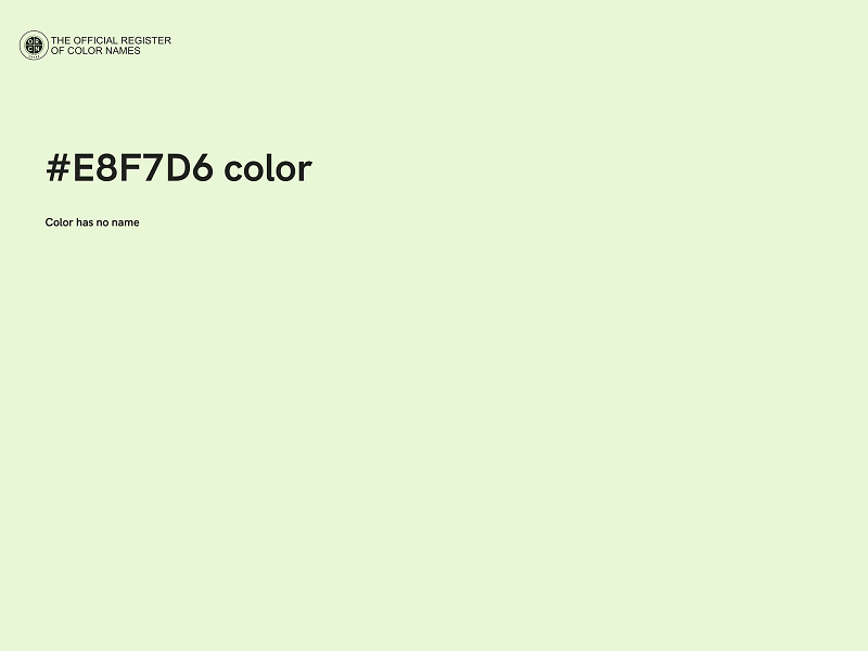 #E8F7D6 color image