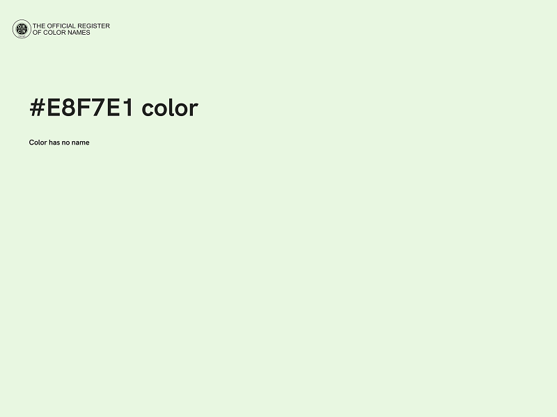 #E8F7E1 color image