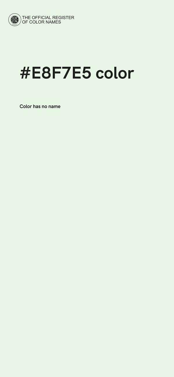 #E8F7E5 color image