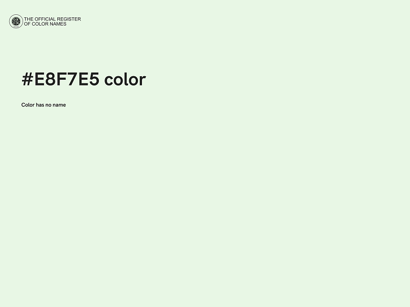 #E8F7E5 color image