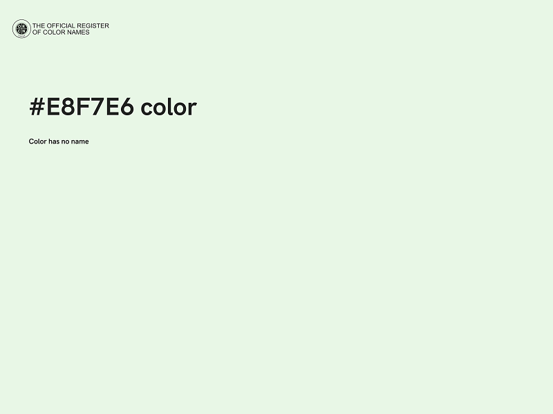 #E8F7E6 color image