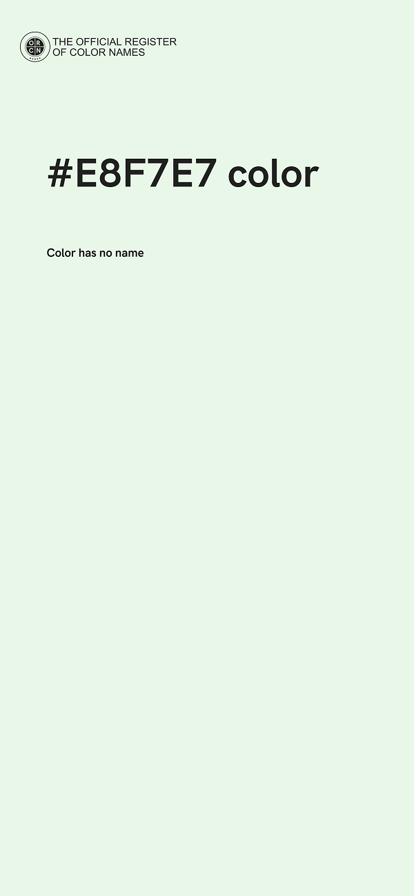 #E8F7E7 color image