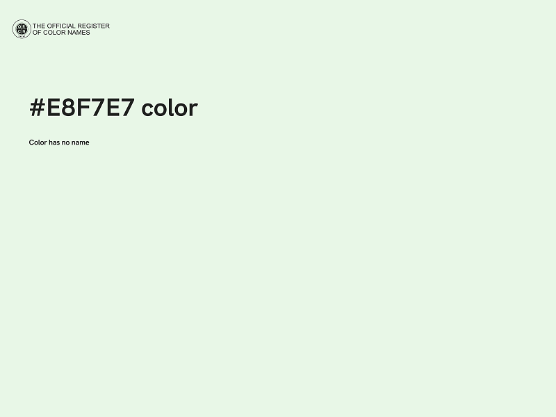 #E8F7E7 color image