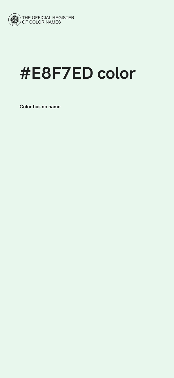 #E8F7ED color image