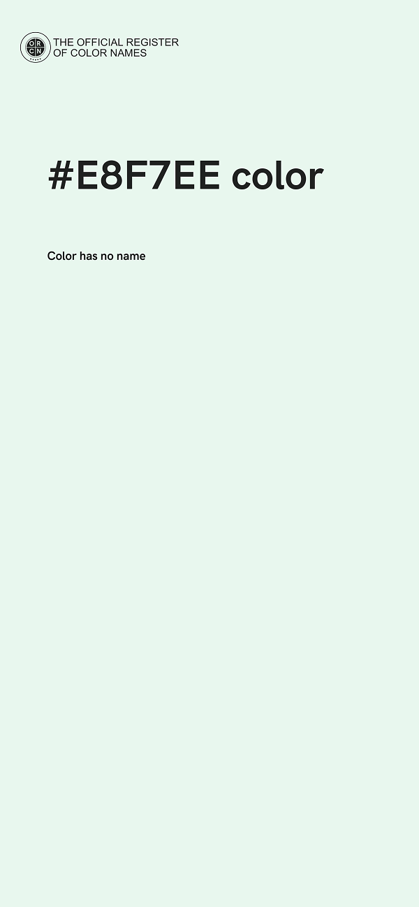 #E8F7EE color image