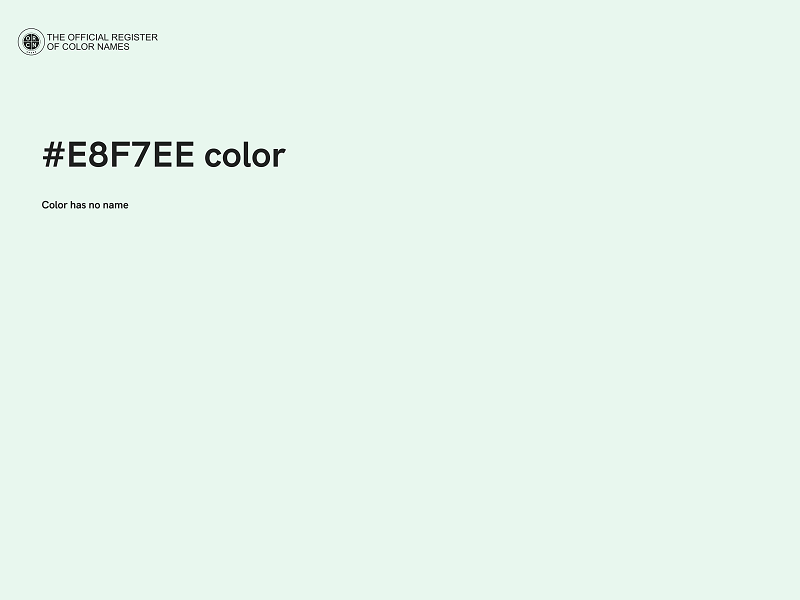 #E8F7EE color image