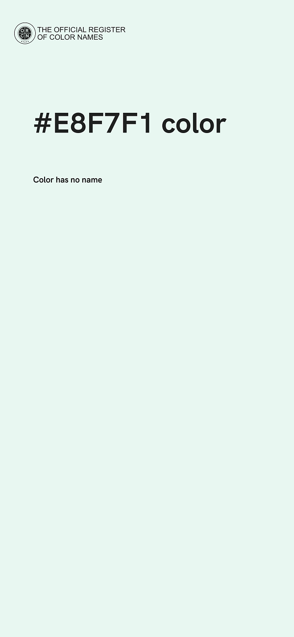 #E8F7F1 color image