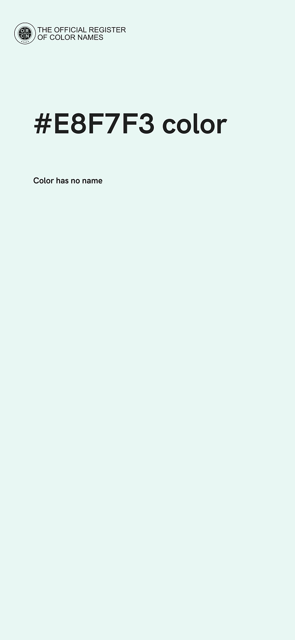 #E8F7F3 color image